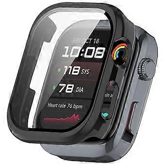 Für Huawei Watch D2 Case Hard PC Allround Uhrenabdeckung mit gehärteter Glasfolie - Schwarz