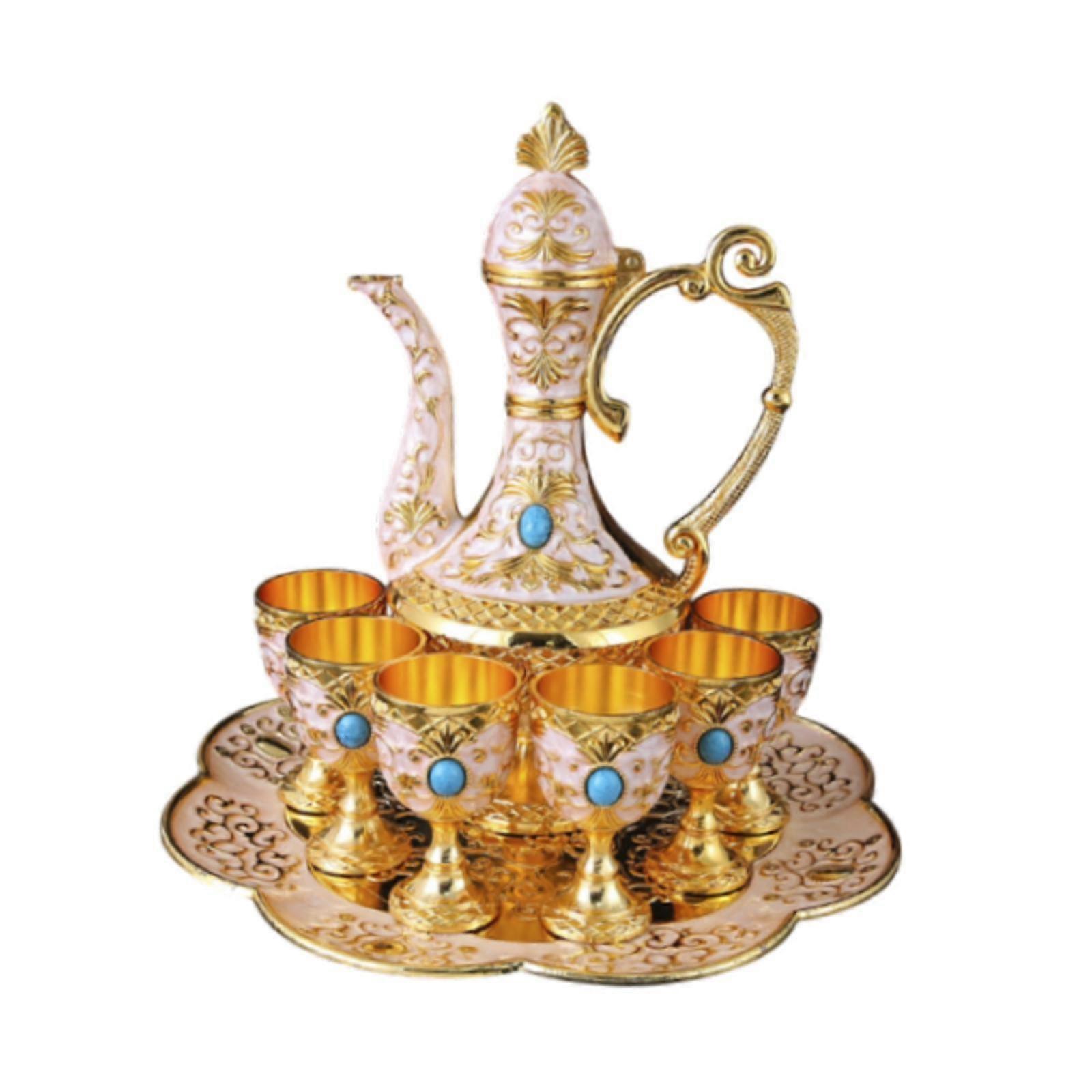 סט קנקן תה קפה טורקי, ערכות קנקן יין אירופאי, קפה טורקי עתיק