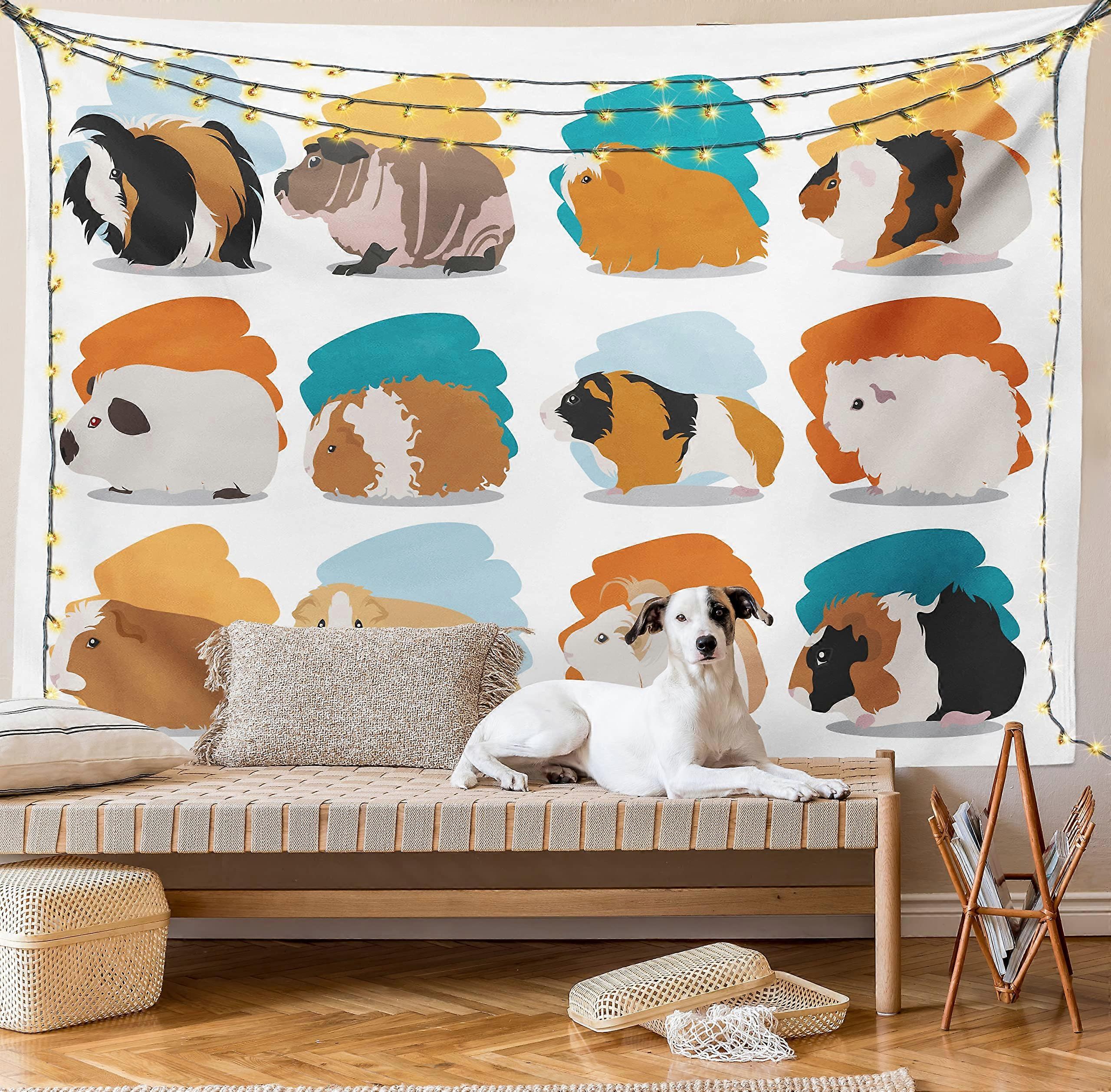 Pet Mouse Illustration Tapestry 45x30 inches