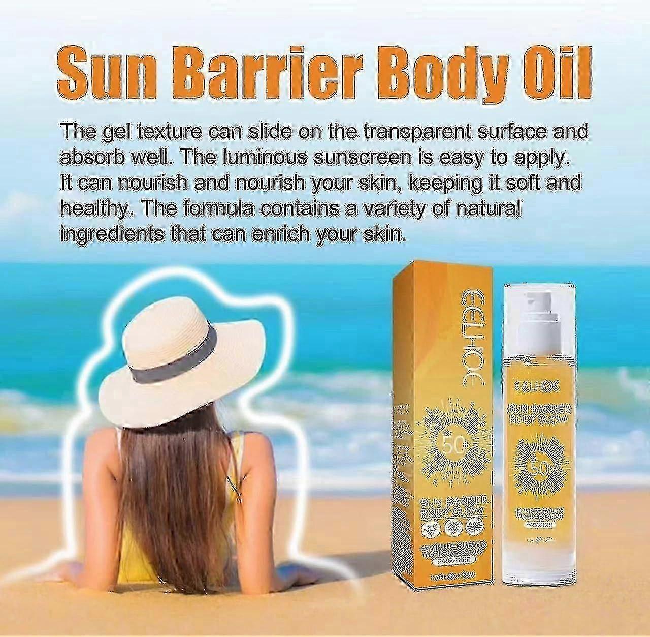 Óleo da proteção solar, proteção solar não-pegajosa com Spf 50 para um fulgor radiante do corpo, protetor solar