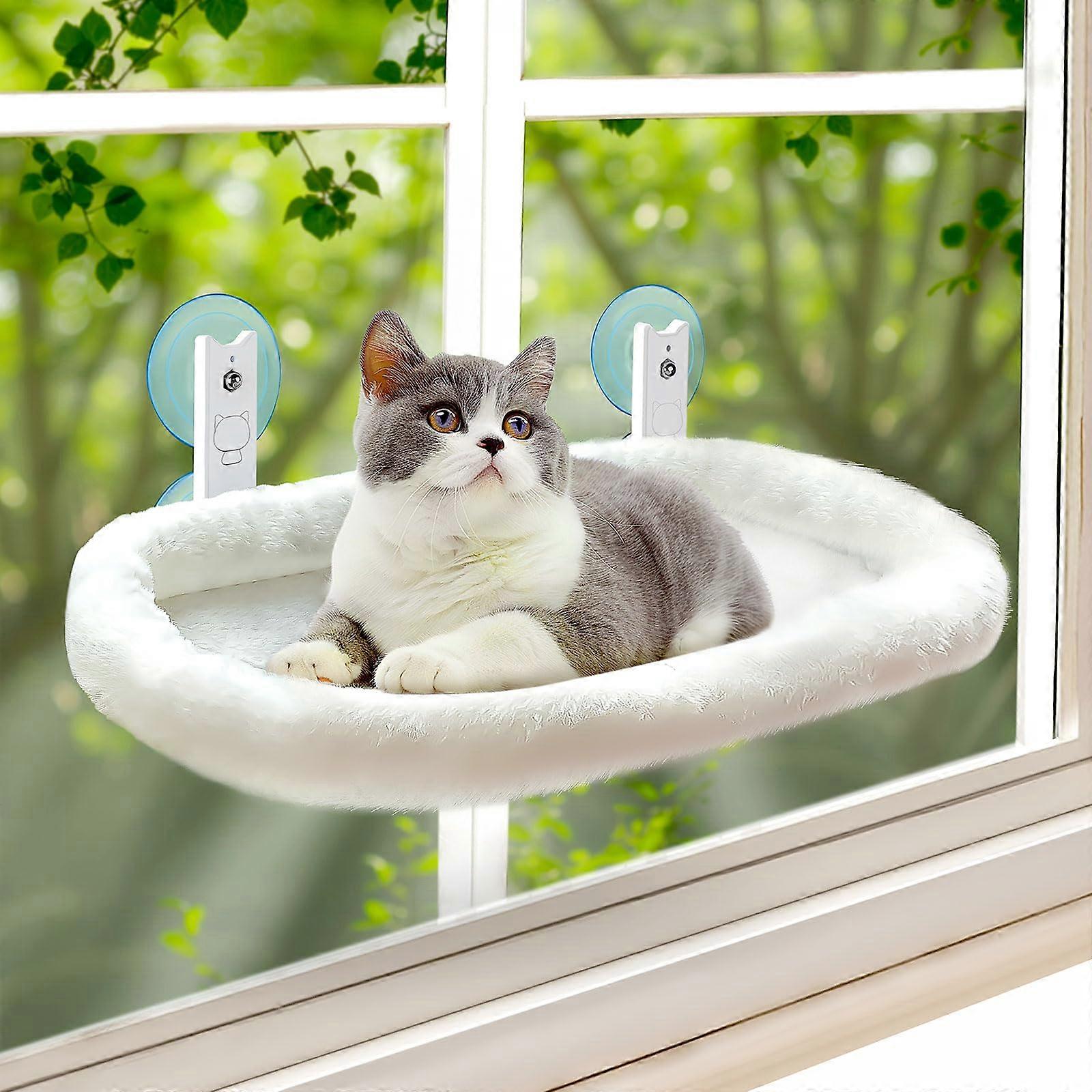 Cat Window Tunnel, 4 Strong Suction, Robust Metal Frame for Wireless Picka Ham for Window