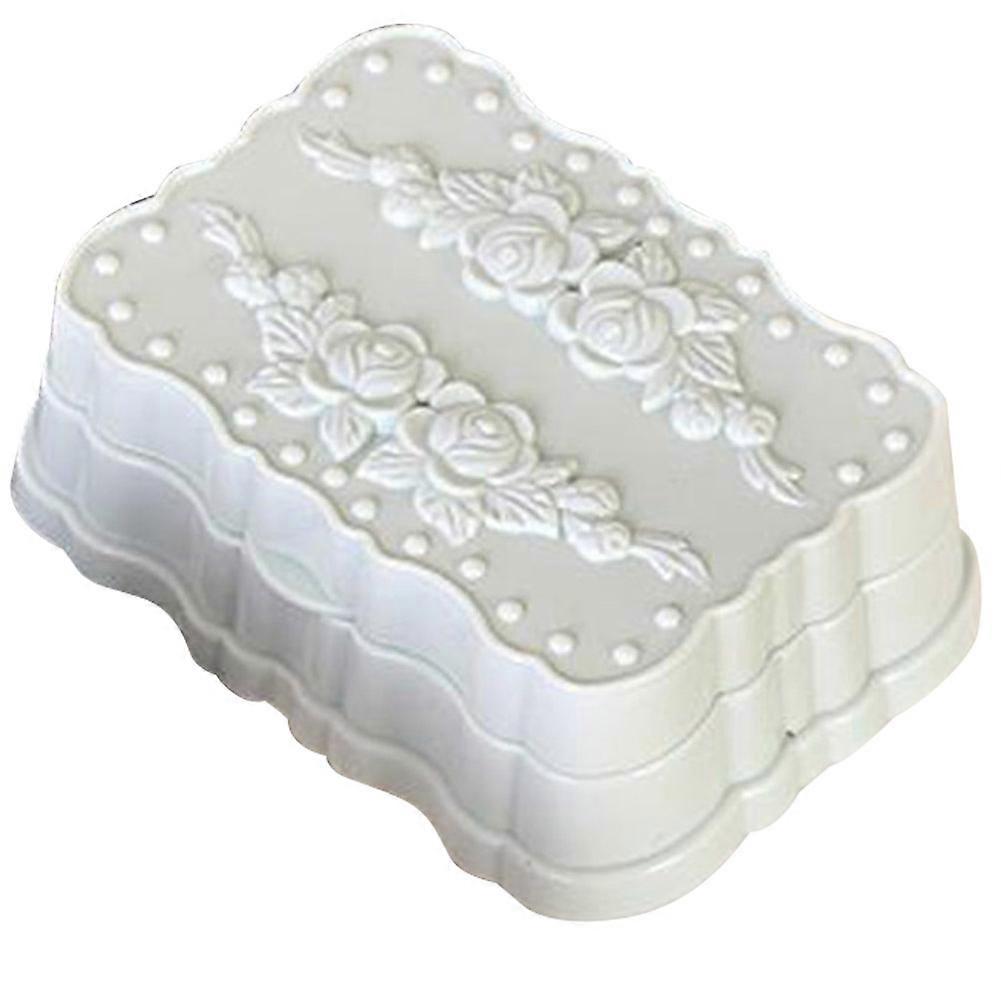 Soap Box Dish Drain Rack with Cover for Bathroom Shower, Durable Plastic, Compact Design, Easy Clean