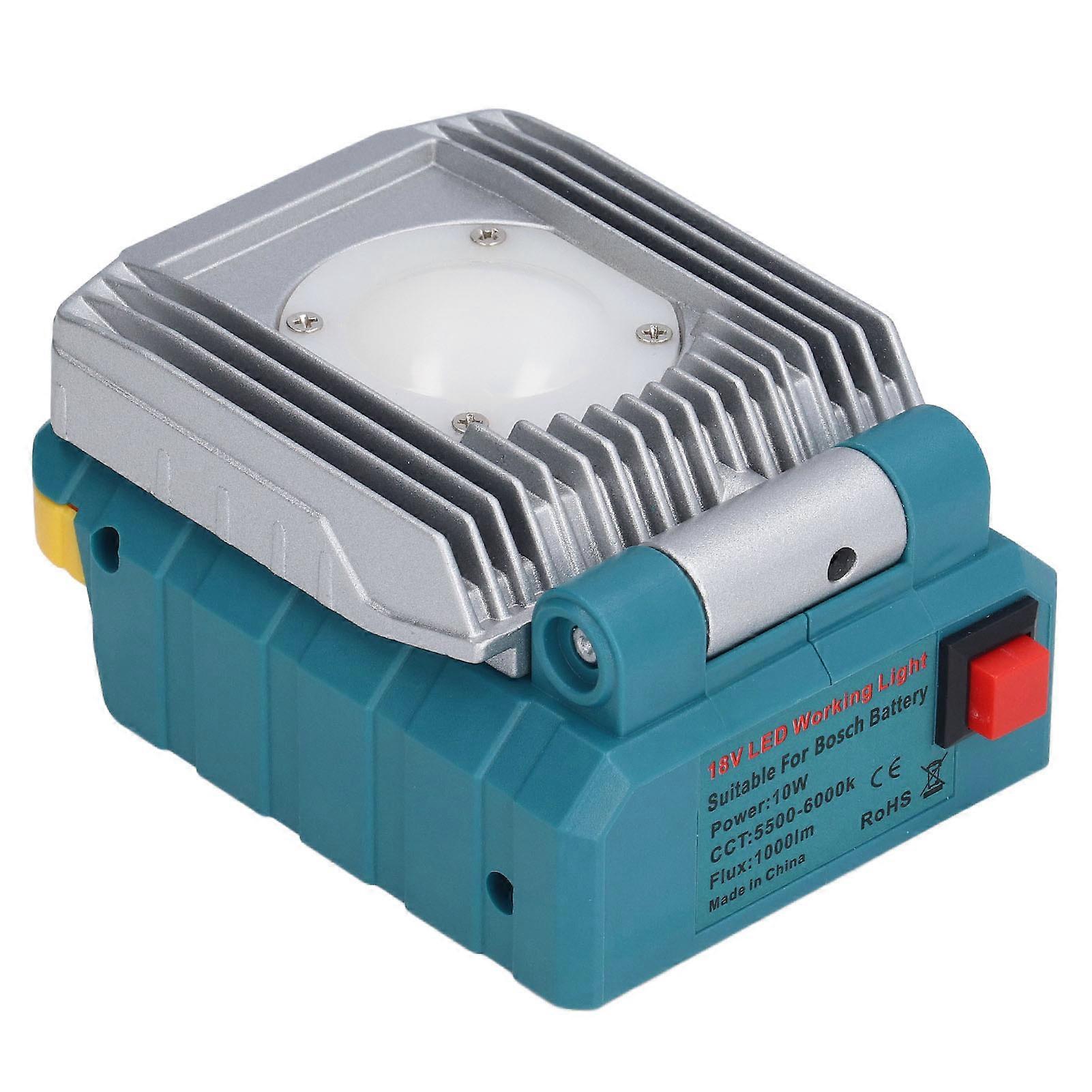 Work Light 10W LED Workshop Lighting Lamp Portable for Bosch 14.4V 18V Li Ion Battery