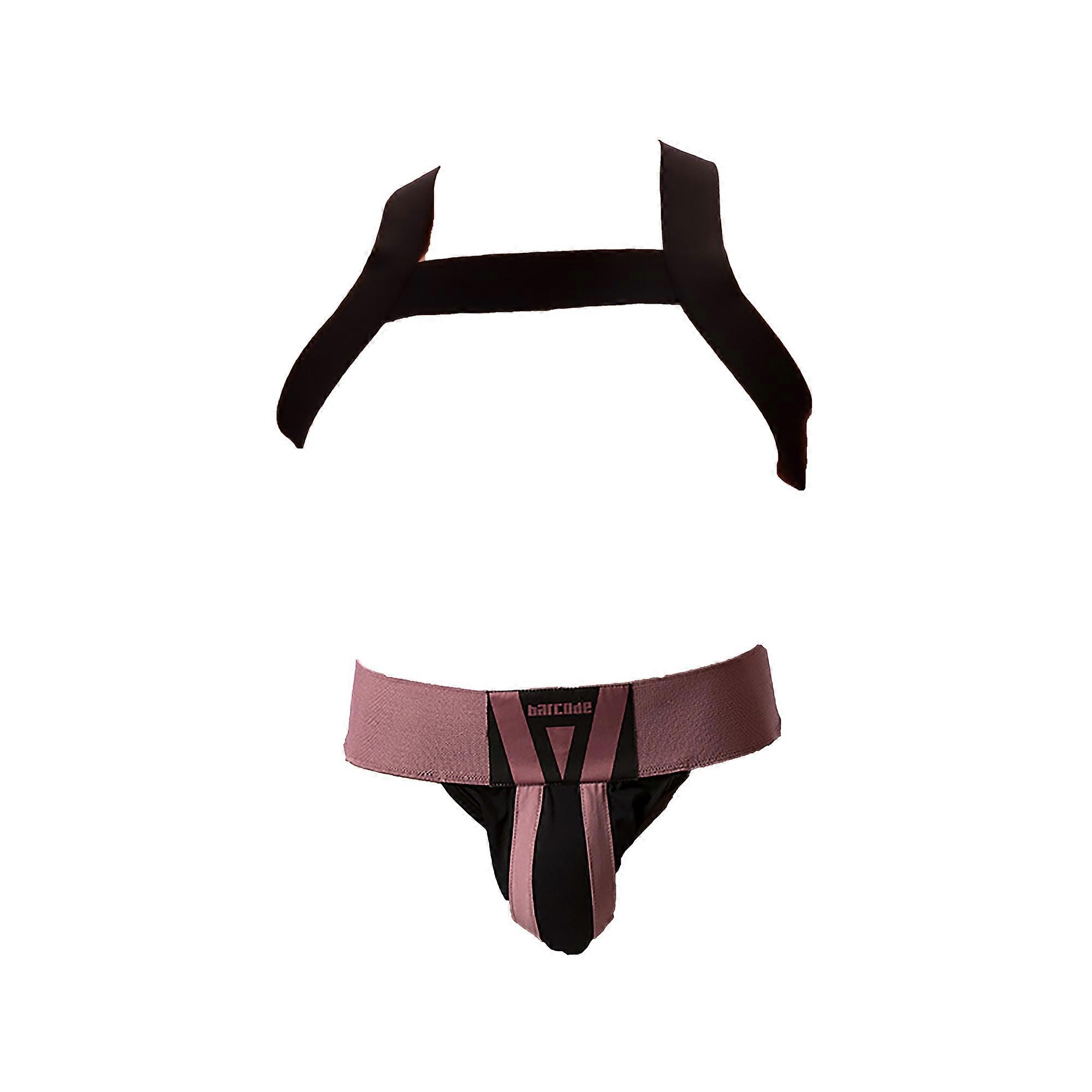 Barcode Berlin Multipack 1x Zuri Jockstrap Brownishpurple/Black + 1x Harness Matt Black | Men's Underwear | Men's Jockstrap