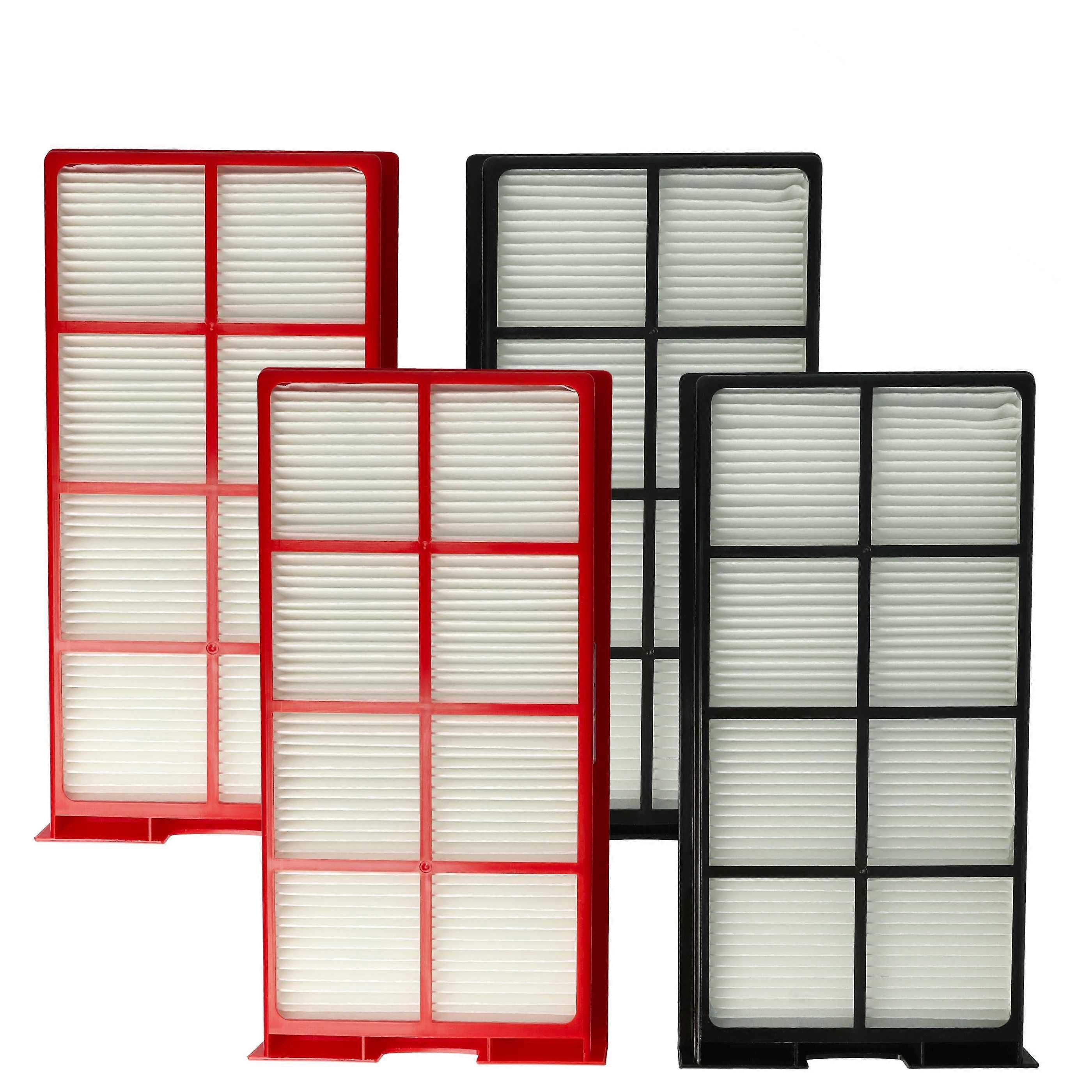 vhbw Filterset kompatibel mit Zehnder ComfoAir 225, 200 Lüftungsgerät - Luftfilter G4 / F7 (4 Stück), 29 x 15 x 5 cm, Weiß / Rot / Schwarz