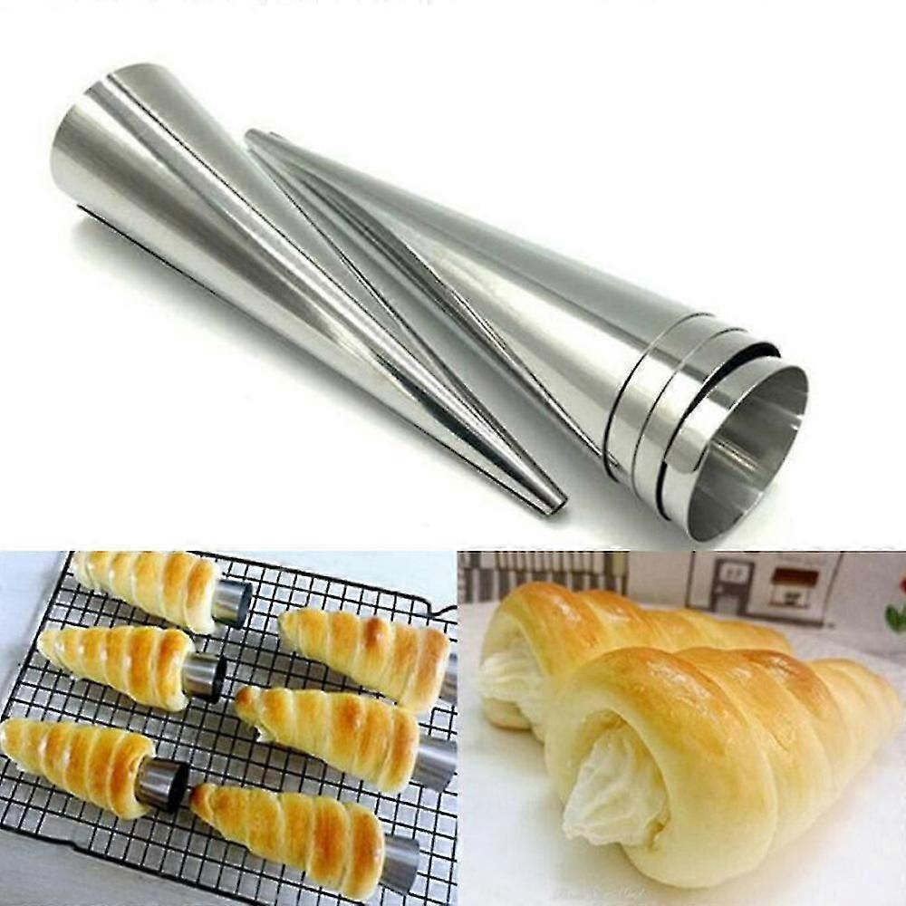 12pcs Pastry Cream Horn Cone Shaped Bread Cake Mould Baking Tool