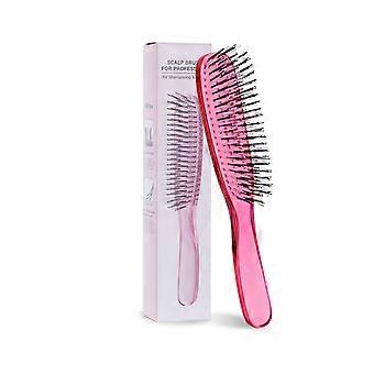 Boar Bristles Hair Brush Detangler Brush Wet Dry Hair Brush Detangles Thin or Thick Hair and Extensions Detangling Brush  transparent purple Small