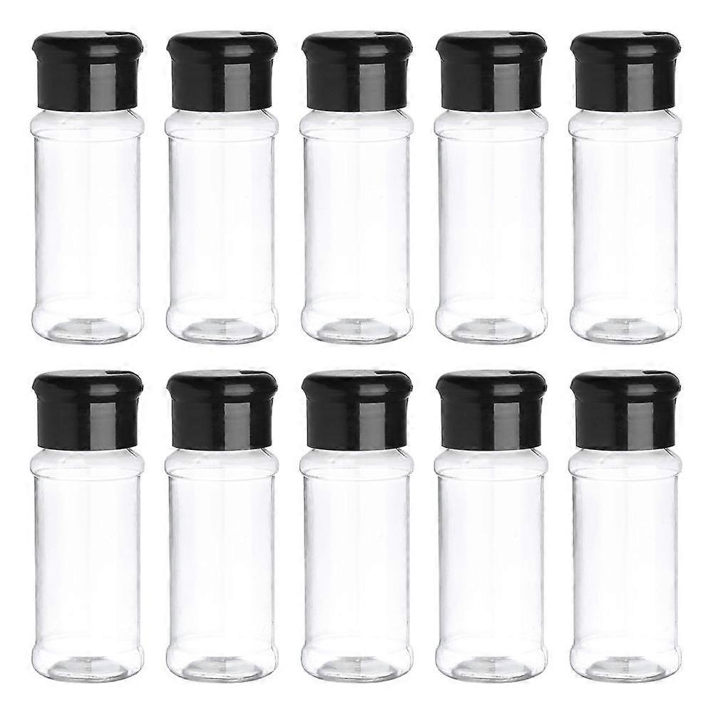 10Pcs Spice Jar Plastic Salt Pepper Seasoning Jar Kitchen Storing Container Barbecue Condiment Bottles Cruet with Sifter Lid