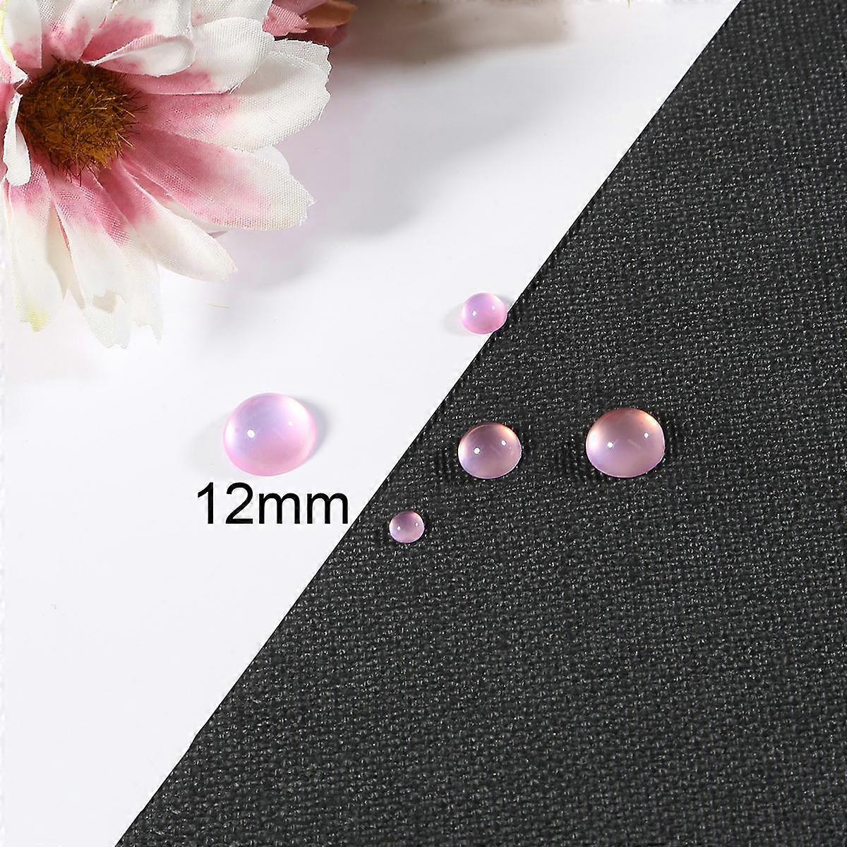 20-50Pcs Round Flat Back Spacer Clear Glass Cabochon for DIY Garment Accessories Findings