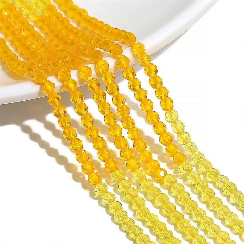 125/195Pcs Crystal Glass Beads Gradient Multi-color Loose Spacer Beads for DIY Necklace Bracelet Jewelry Making