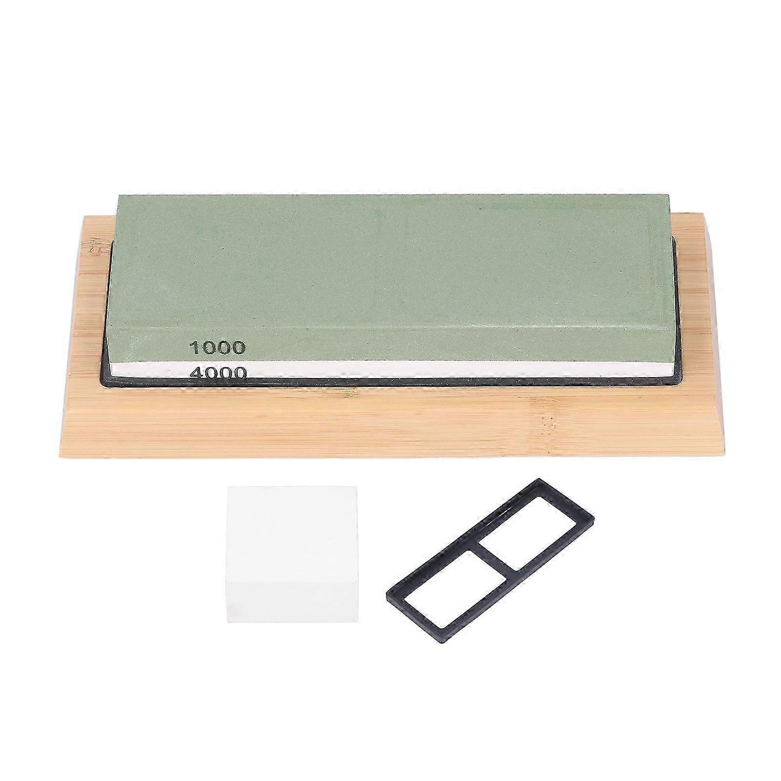 5 Pcs Whetstone Set 1000/4000 Grit Professional Knife Sharpening Stone Slip Proof Rubber Pad Base Kit