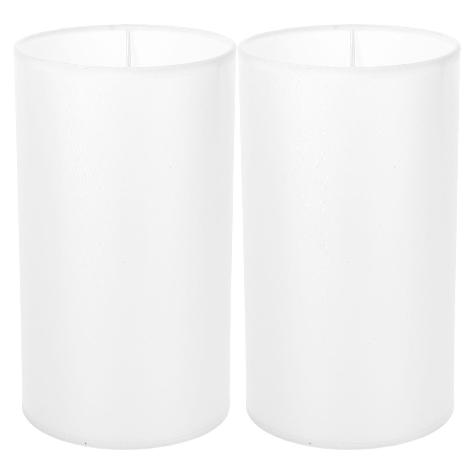 2pcs Replacement Lampshade Cloth Cylinder Lampshade for Table Lamp Floor Light