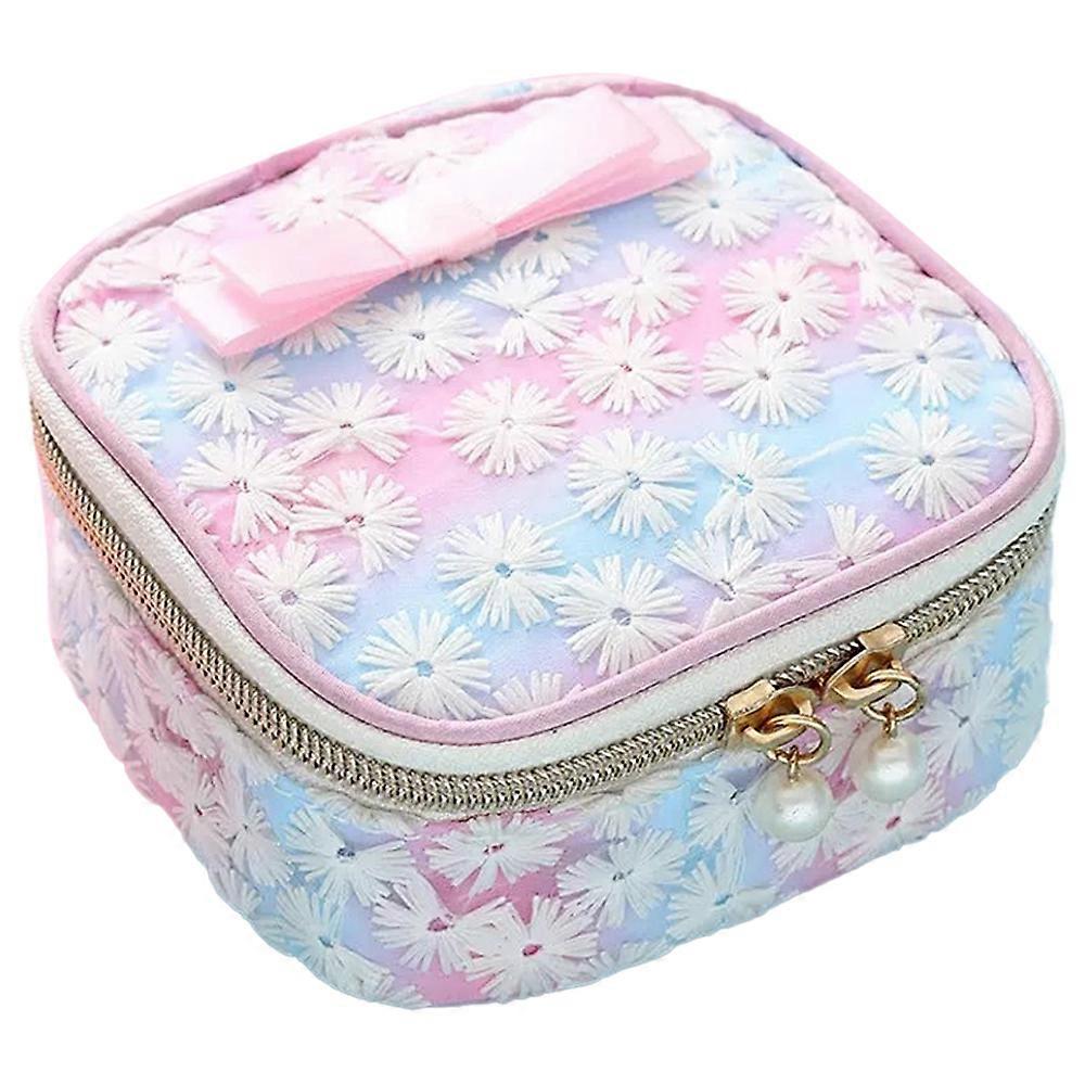 Practical Design For Women's Needs, Zip Lock Organizer Daisy Patterned Sanitary Napkin Case