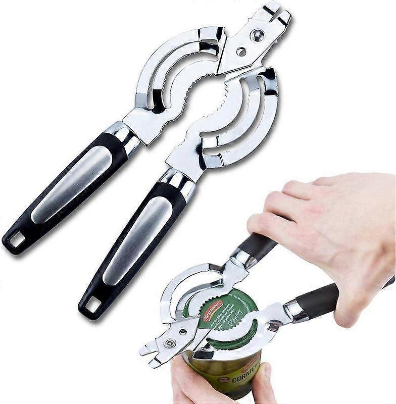 Multi Jar Opener for Weak Hands, Stainless Steel Jar Lid Opener, Beer Bottle Opener for Arthritic Hands, Seniors with Arthritis  Can Openers