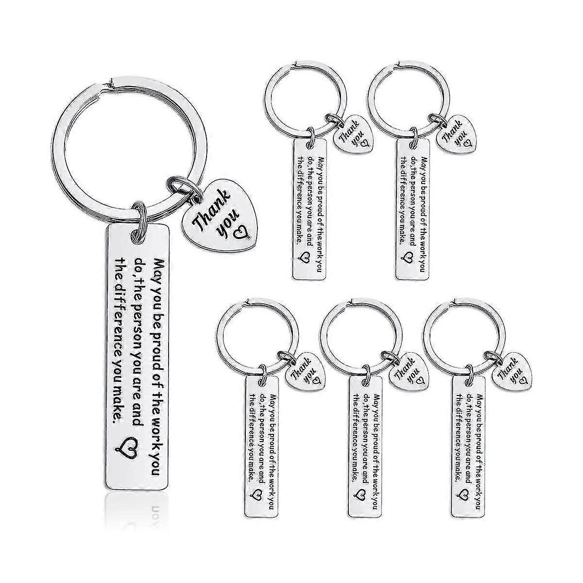 6 قطع هدايا سلسلة مفاتيح تقديرية تُحدث فرقًا هدايا ملهمة لزملاء العمل الذين يغادرون