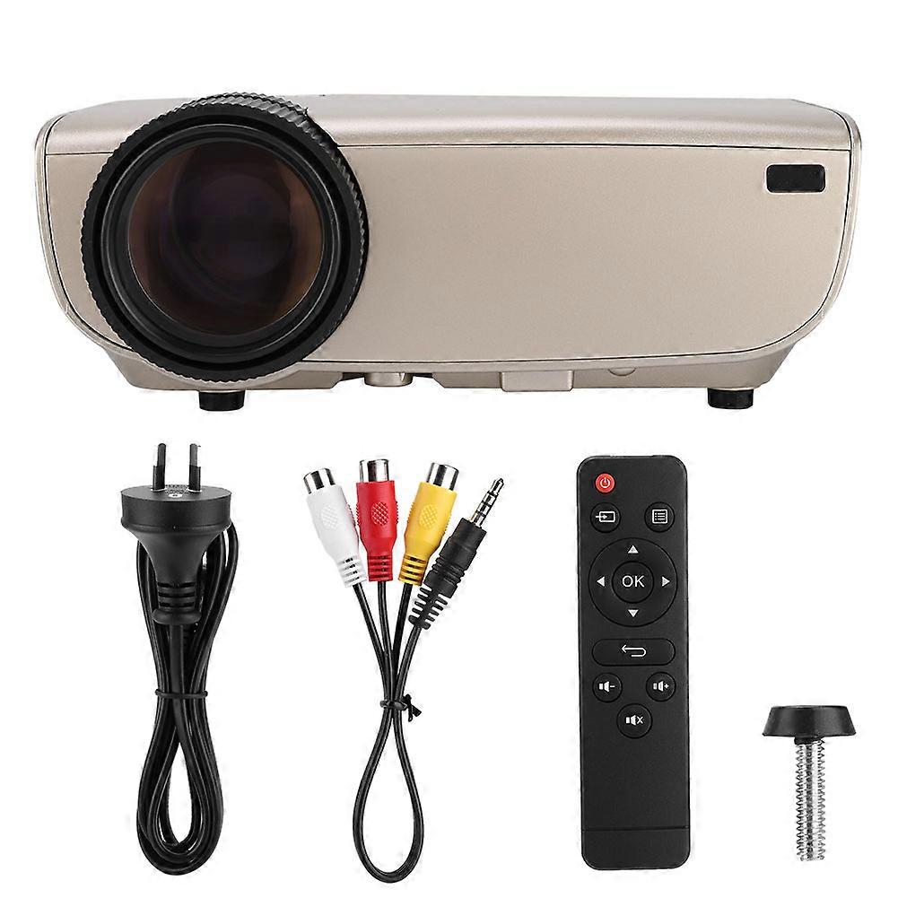 W50 Home Office Projector 1280*800 for Computer TV Tablet U Disk AU 100V-240V Gold