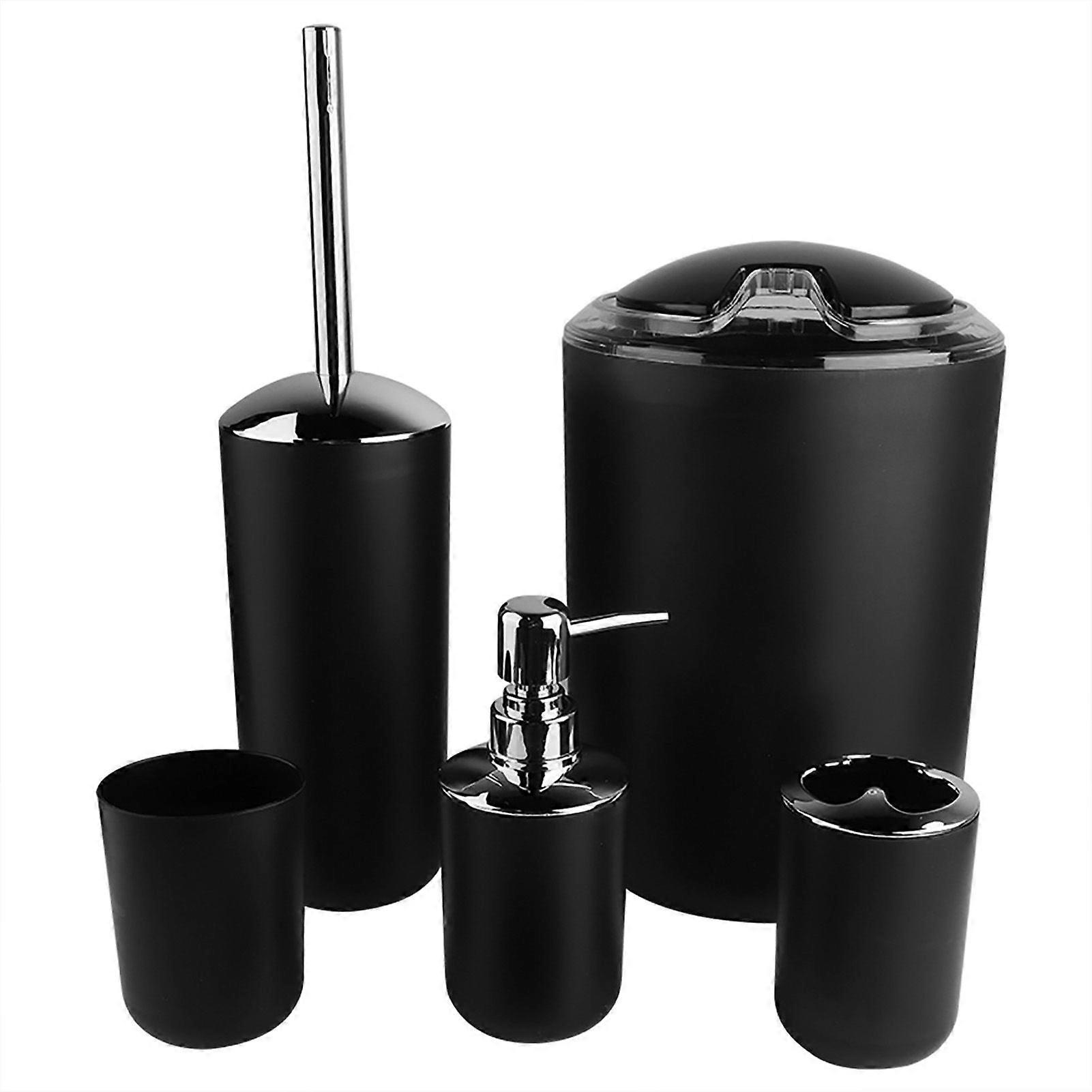 6pcs/set Bathroom Accessories Toothbrush holder, Wastebasket, Soap box