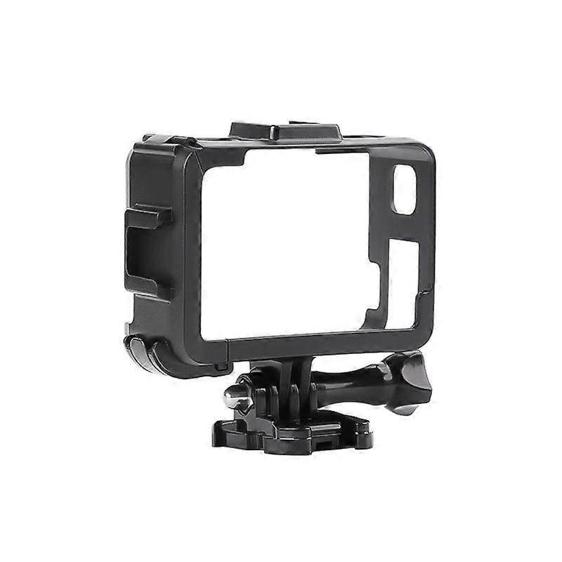 For Insta360 Ace / Ace Pro / Ace Pro 2 PC Cage Expansion Adapter Frame with Dual Cold Shoe Bases (Black)