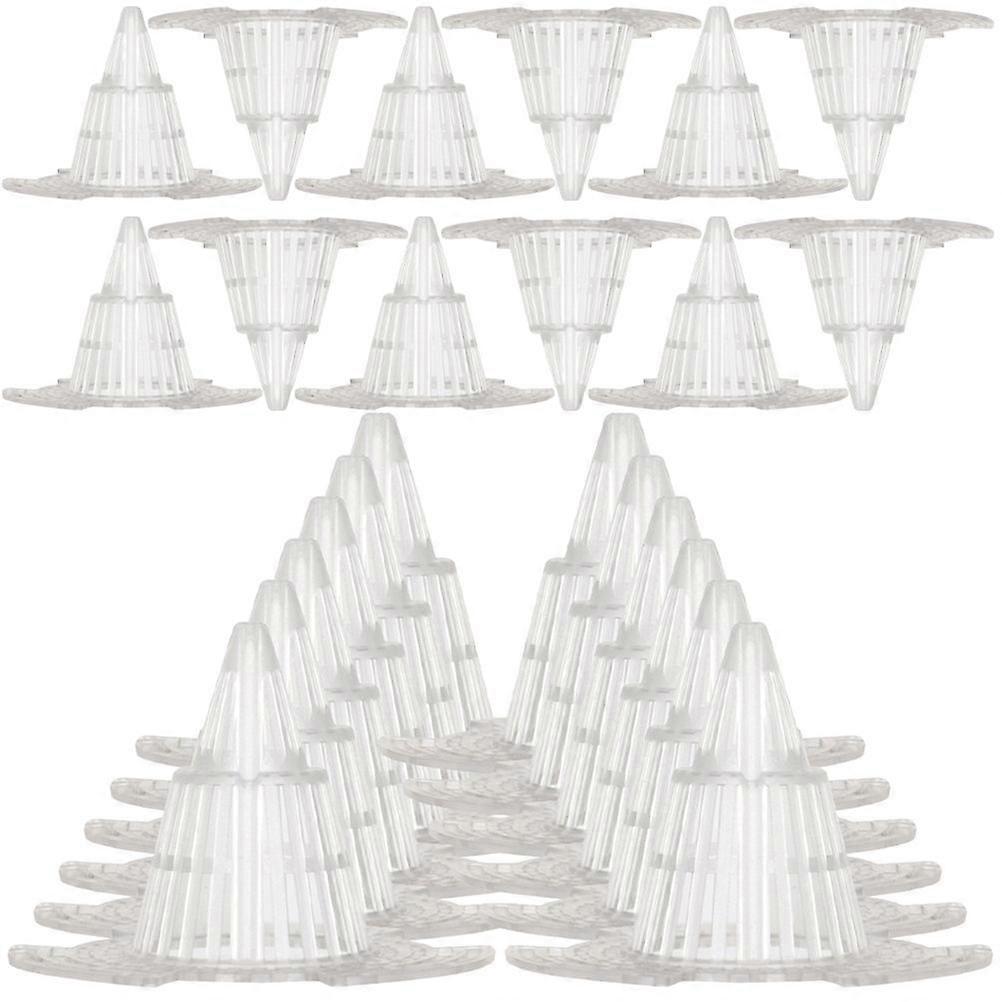 24pcs Cone Planter Mesh Pads Plastic Flowerpot Pads Bonsai Drainage Netting Mats