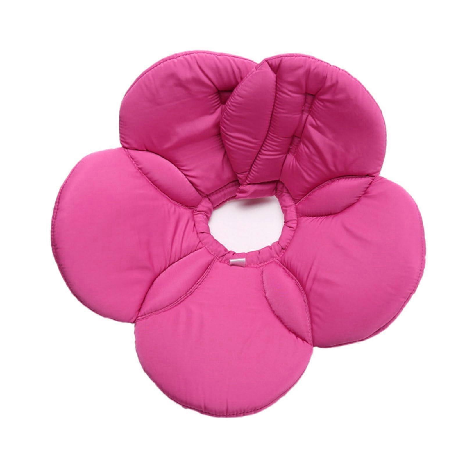 Pet Recovery Cone Collar Adjustable Plush Padded Flower Shape Elizabethan Style For Dogs Cats Puppies