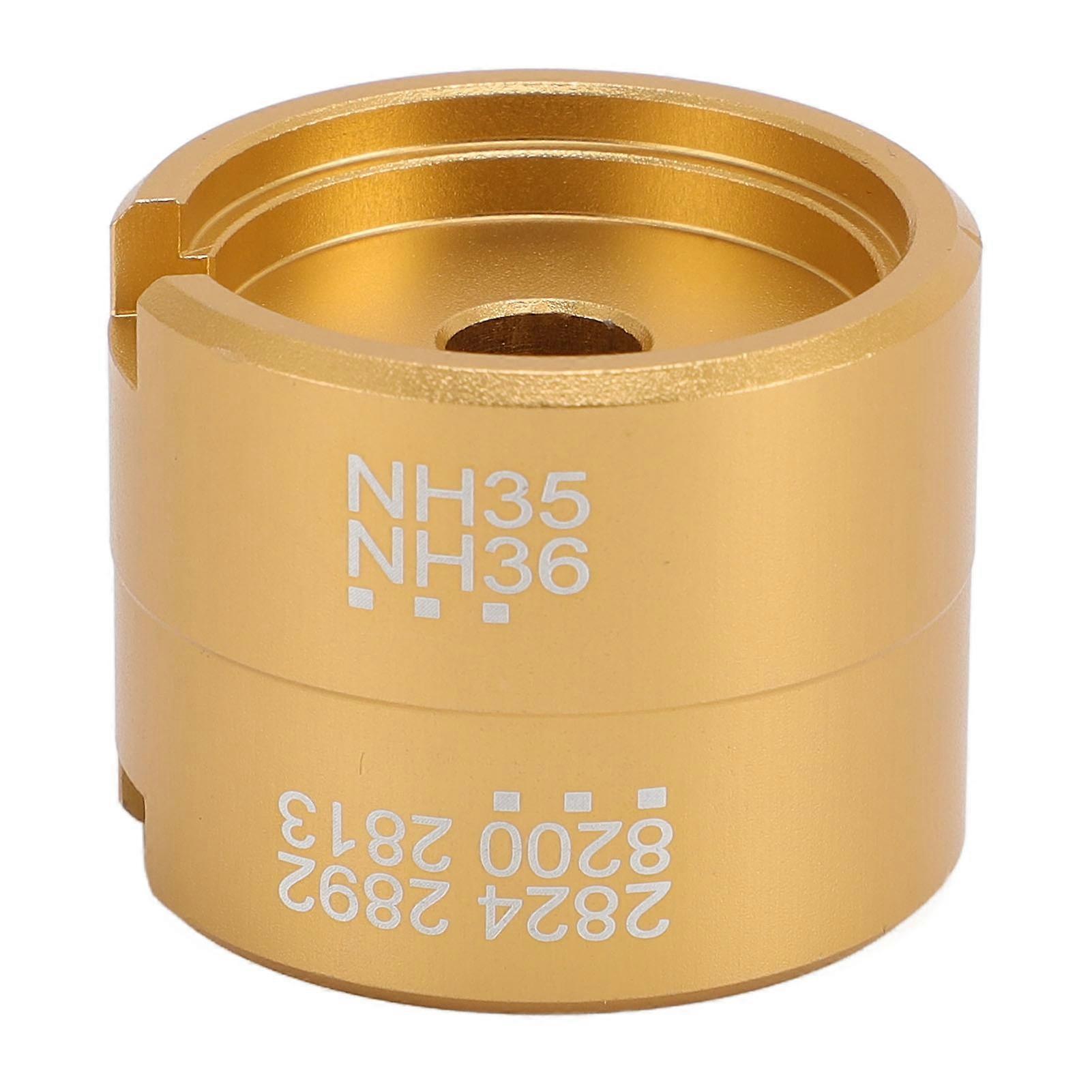 Aluminum Watch Movement Base Holder Repair Tool for 2824 2892 8200 2813 NH35 NH36 Compatible with Modding and Assembly Gold