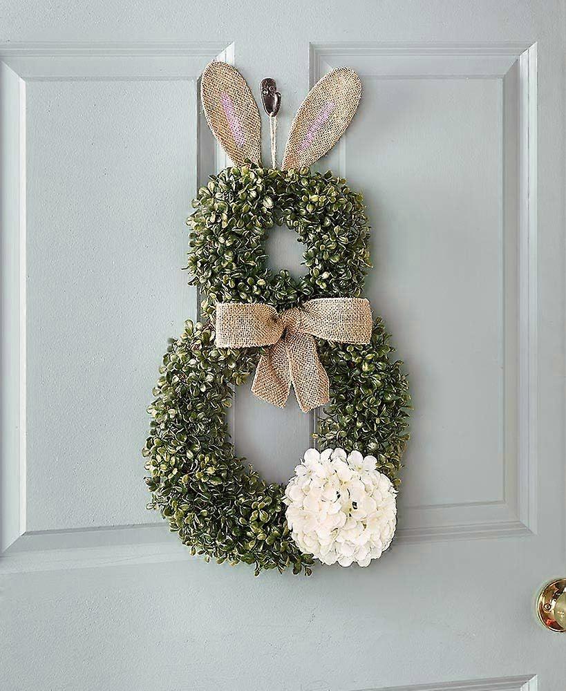 コットンテールイースターバニーリース-スプリングフロントドアデコレーション30 * 50cm