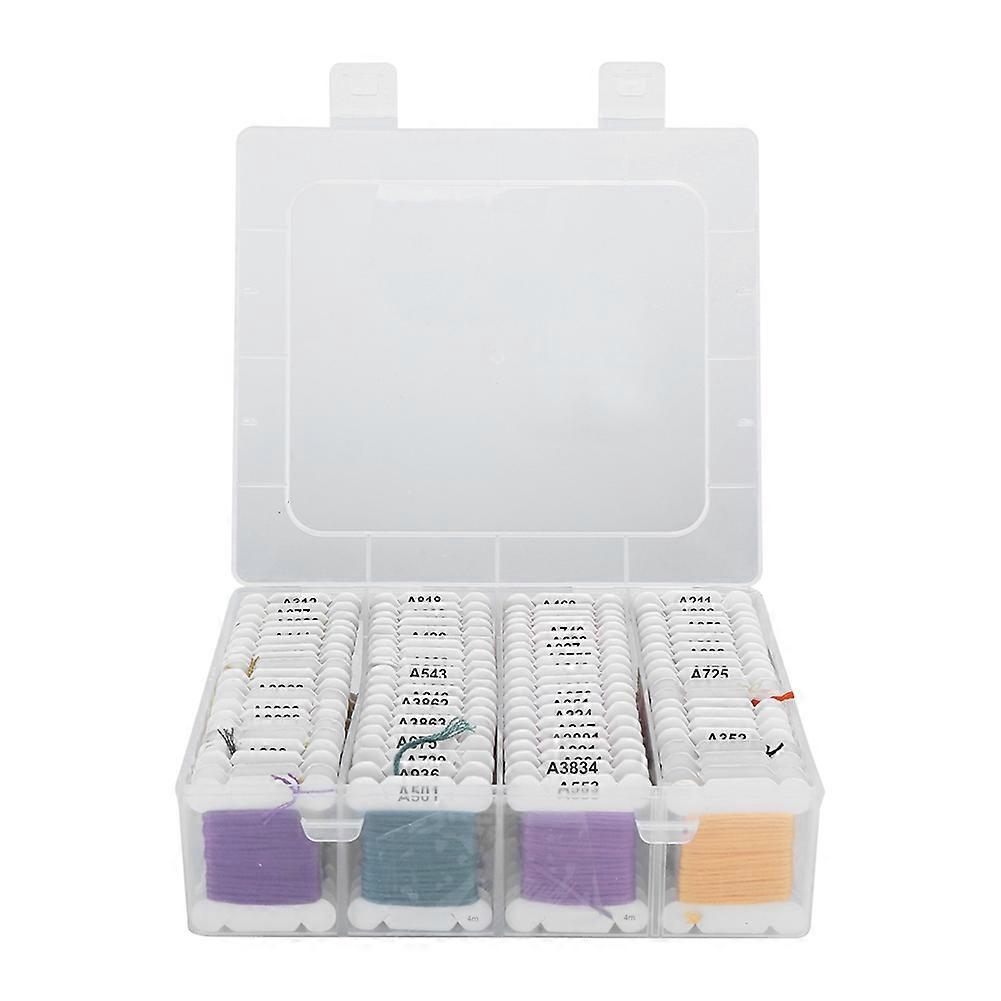 80 Colors DIY Embroidery Thread Bright Polyester Cotton Thread Kit Weaving Supplies