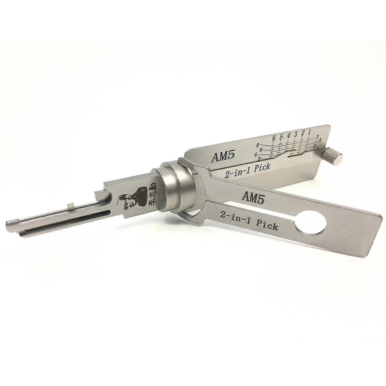 Lishi Locksmith Tools 2 in 1 Measuring Manual Tool Set for Professional Lock Picking