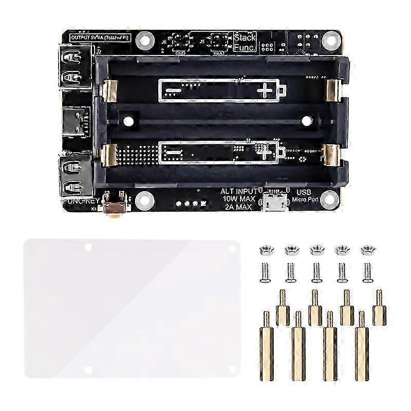 UPS With RTCs Coulometer Power Supply for RaspberryPi 3B/3B+/4B Development