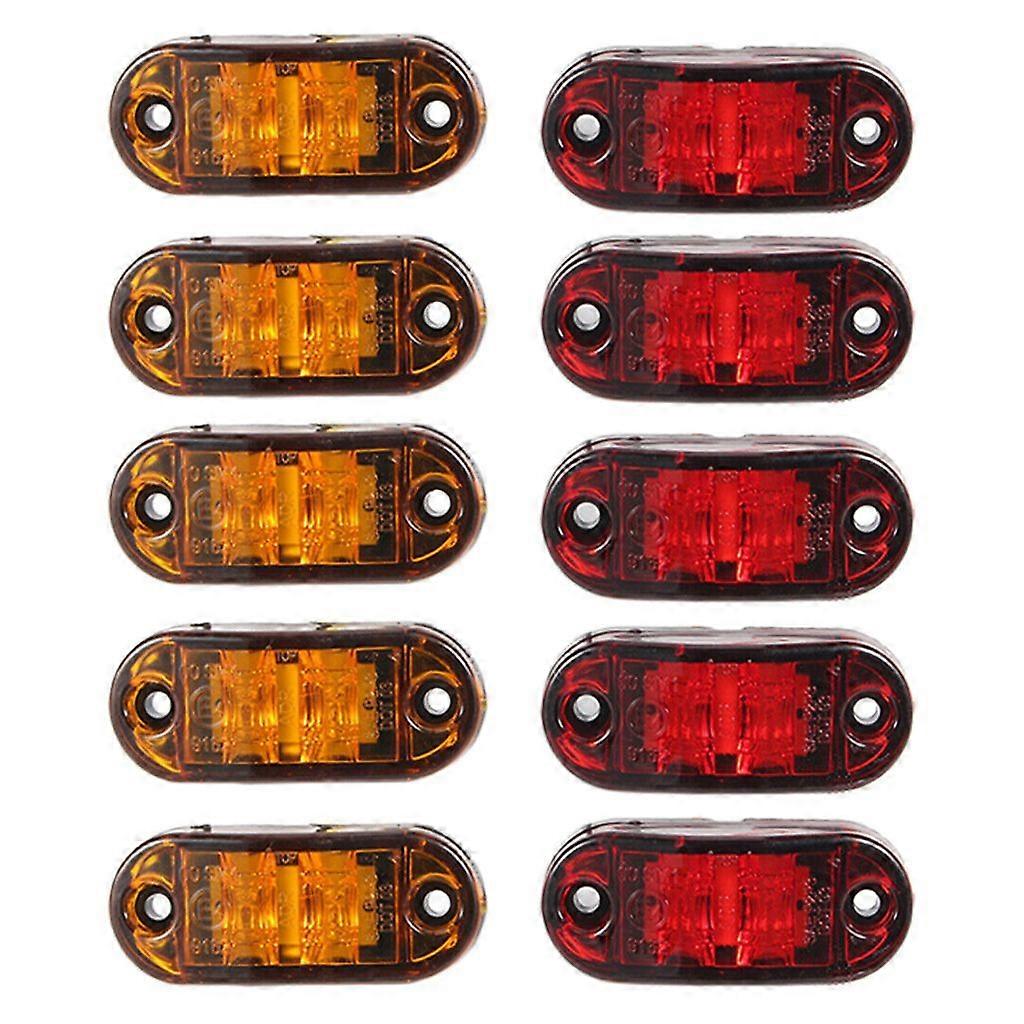 12-24V 2 LED Rear Indicator Light for Truck Trailer Side Marker Turn Signal Lamp