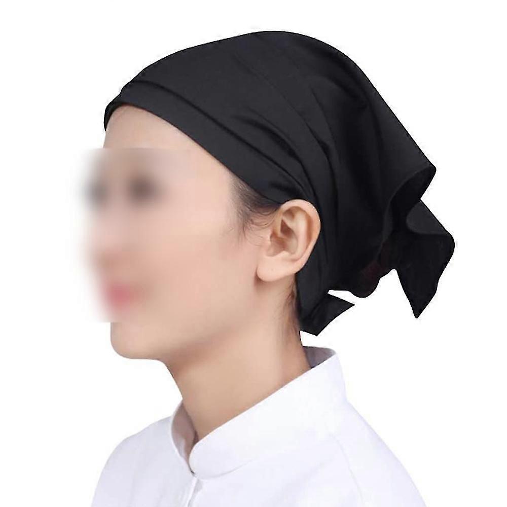 Turbante Chef Hat Triangle Sciarpa Ristorante Work Hat Women's Adjustable Sweatband Headwrap Working Cap Soft Traspirante