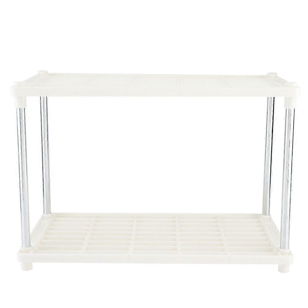 2-Tier Kitchen Spice Jars Storage Rack Stand Detachable Bathroom Organizer