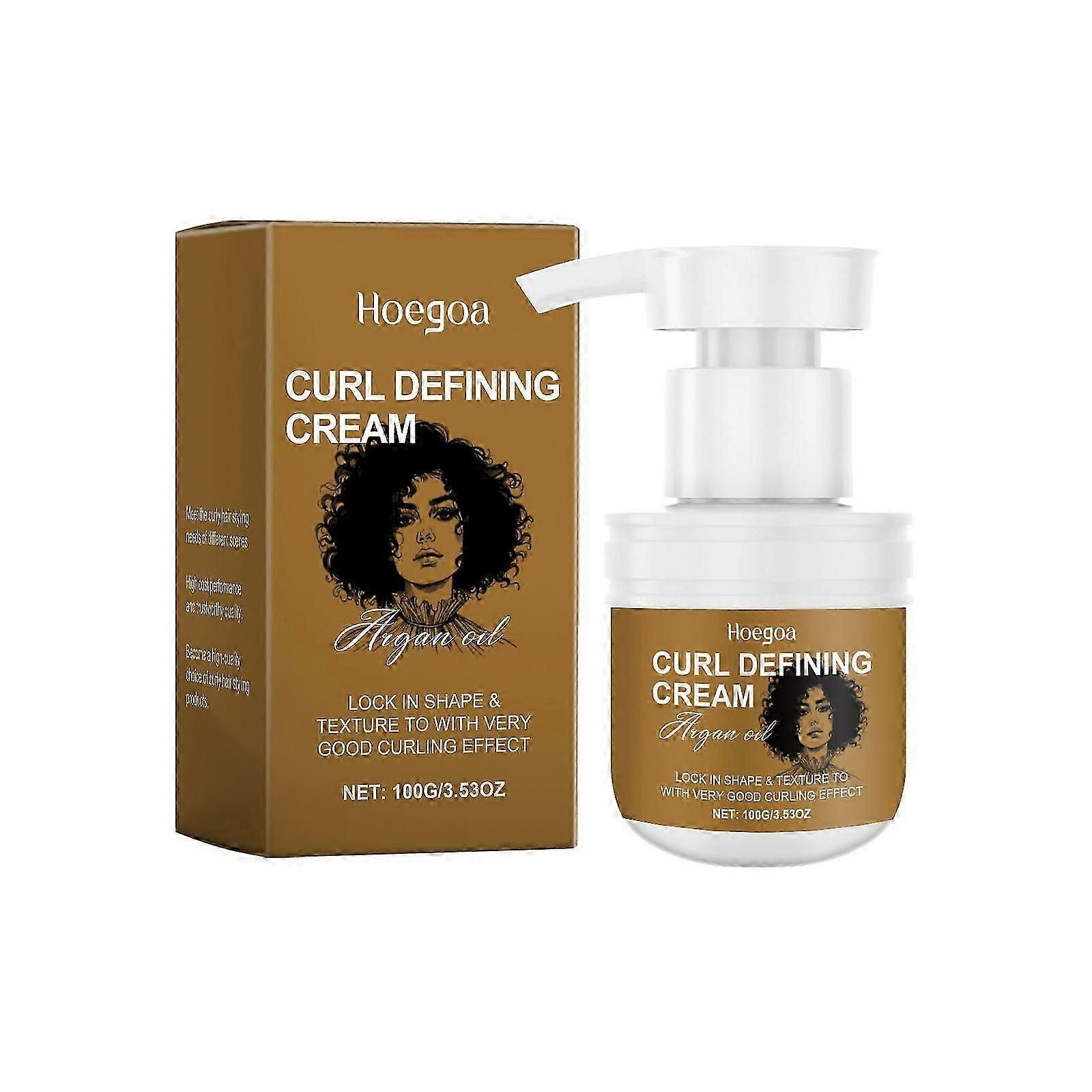 Curl Defining Cream for Curly Hair, Anti-Frizz Curling Cream to Define All Curly Types & Hair Textures Curling Perfection