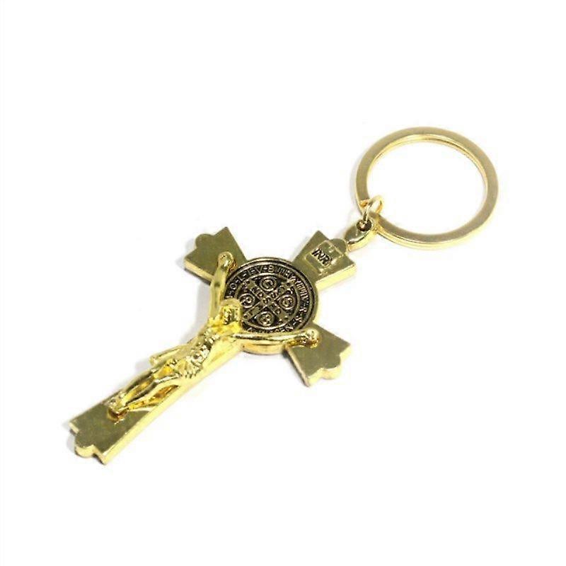Jesus Keychains Cross Keyring Crucifix Key Pendantcolorgold