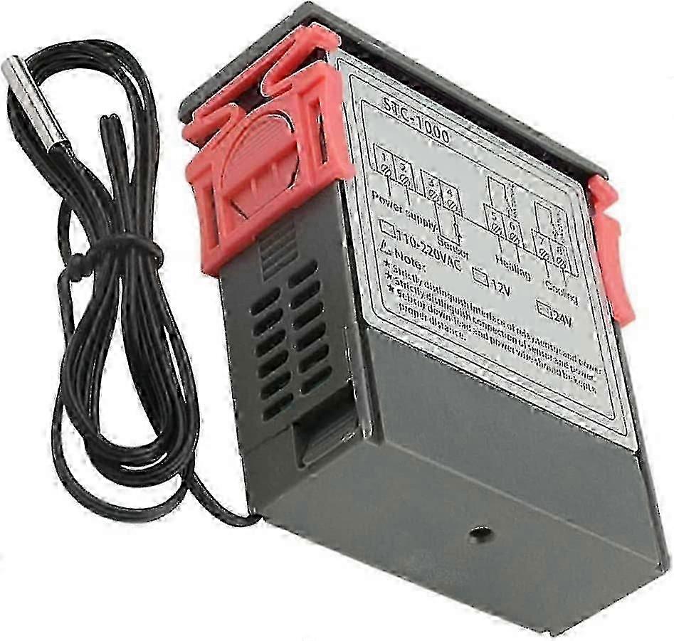 Temperature Controller Digital 110v-220v Temperature Controller Gas/temperature Detector-digital Temperature Control(1pc, Black Gray)