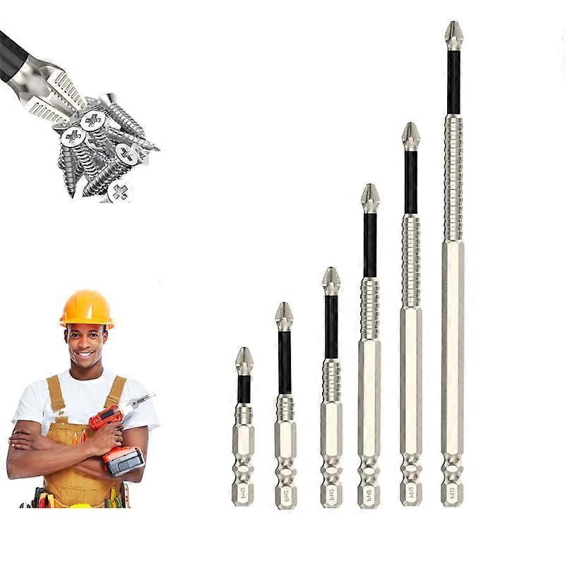 K5 Anti Slip Bit For Drill, K5 Impact Resistant Magnetic Screwdriver Bit, Non Slip Magnetic Bit, 1/4 Inch Shank
