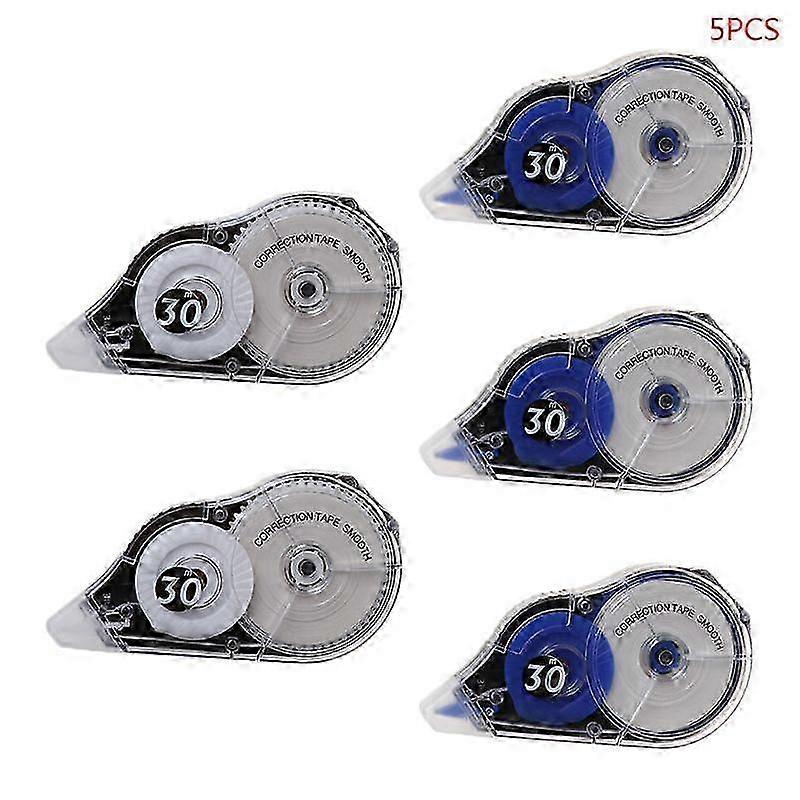 5pcs/set Practical Correction Tape Roller 30m Long White Sticker Study Stationer