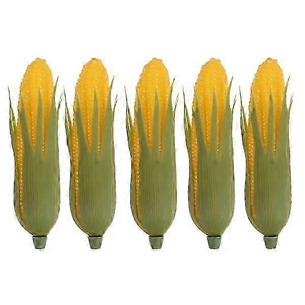 5pcs Artificial Corn Model Lifelike Simulation Fake Corn Fake Vegetable Models