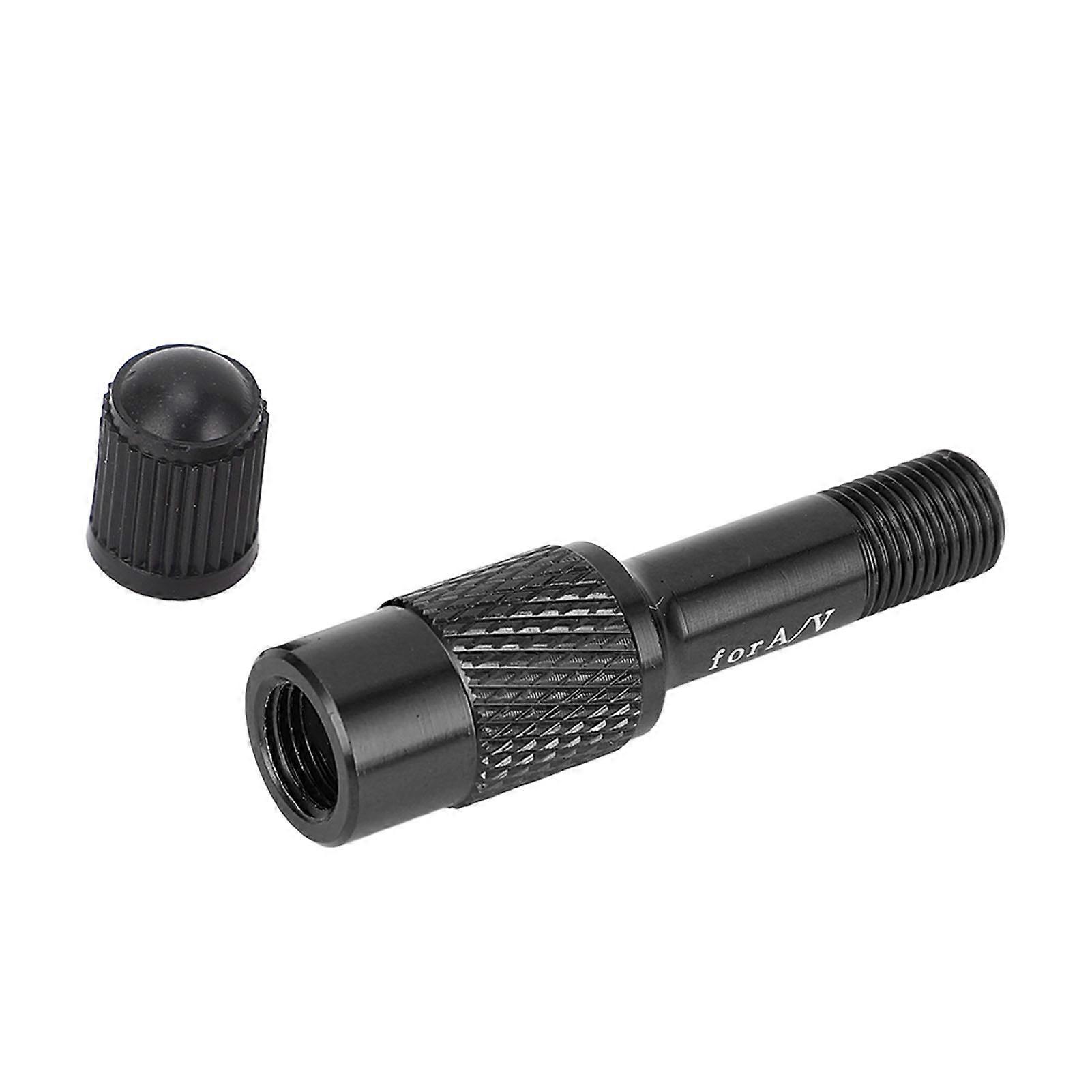 Aluminum Alloy Cycle Fork Valve Adapter Extension Nozzle Black