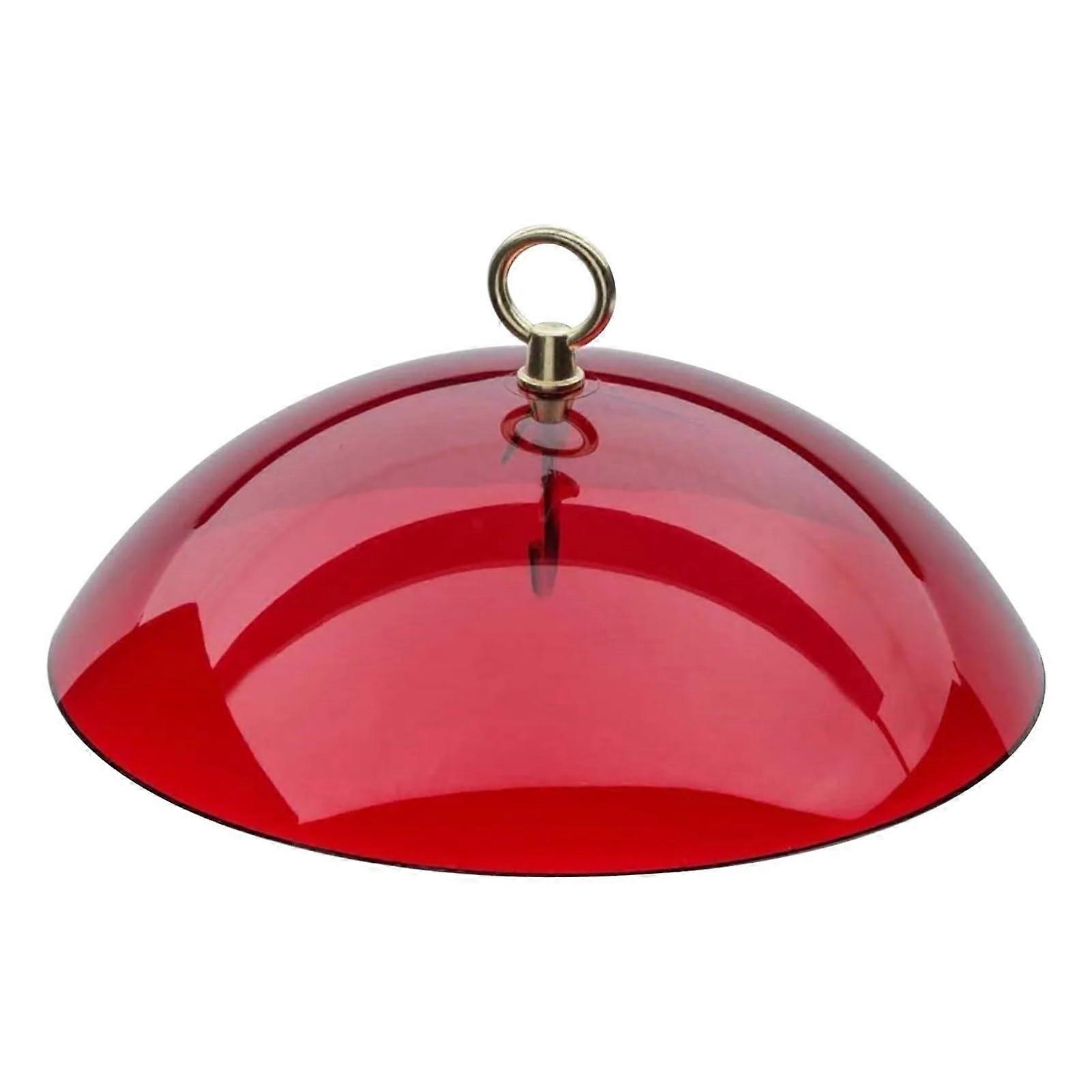 Birding Dispenser Clear Dome Rain Proof Hummingbird Rain Cover Hanging Bird Feeders with Hooks Wild Birding Distributor(Style 1)