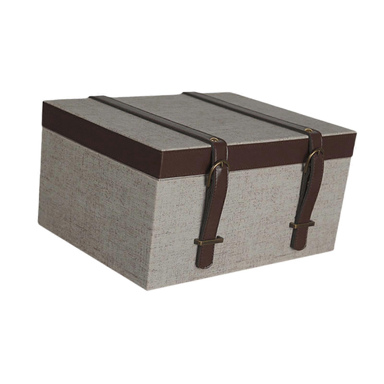 MDF Storage Bin Cube Container with Lid Multipurpose Decorative Dustproof