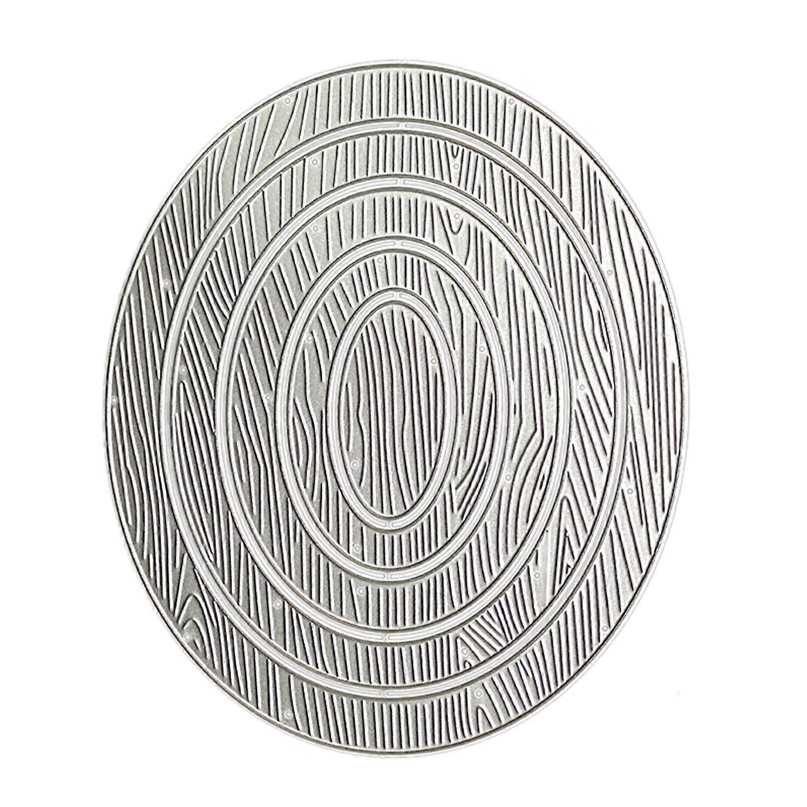 Wood Grain Oval Nesting Frame Metal Cutting Dies Stencil DIY Scrapbooking Embossing Tool Die Cuts Paper Card Album Template Mold Decoration Craft