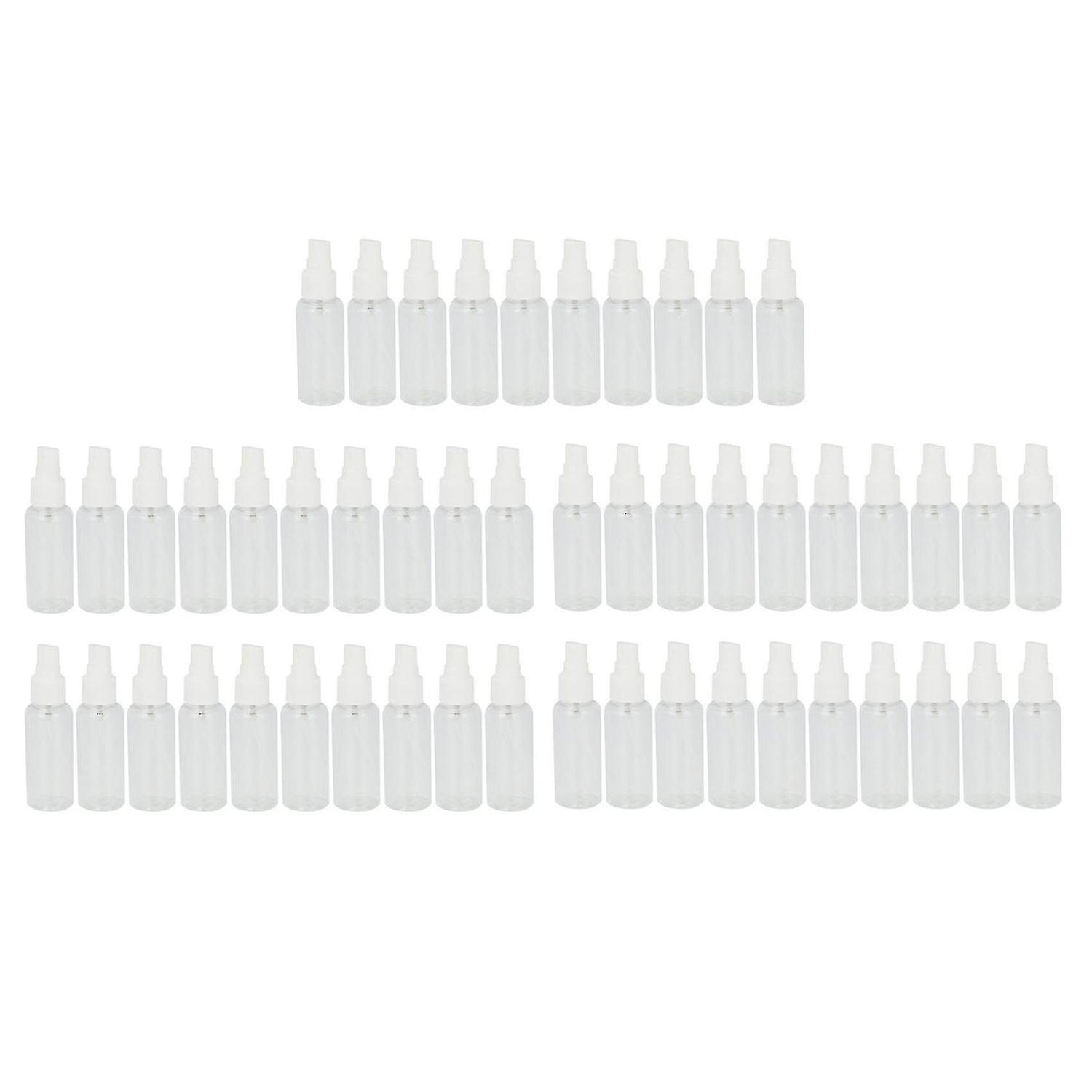 50 Pieces 50ml Spray Bottles Plastic Empty Refillable Atomiser Bottle