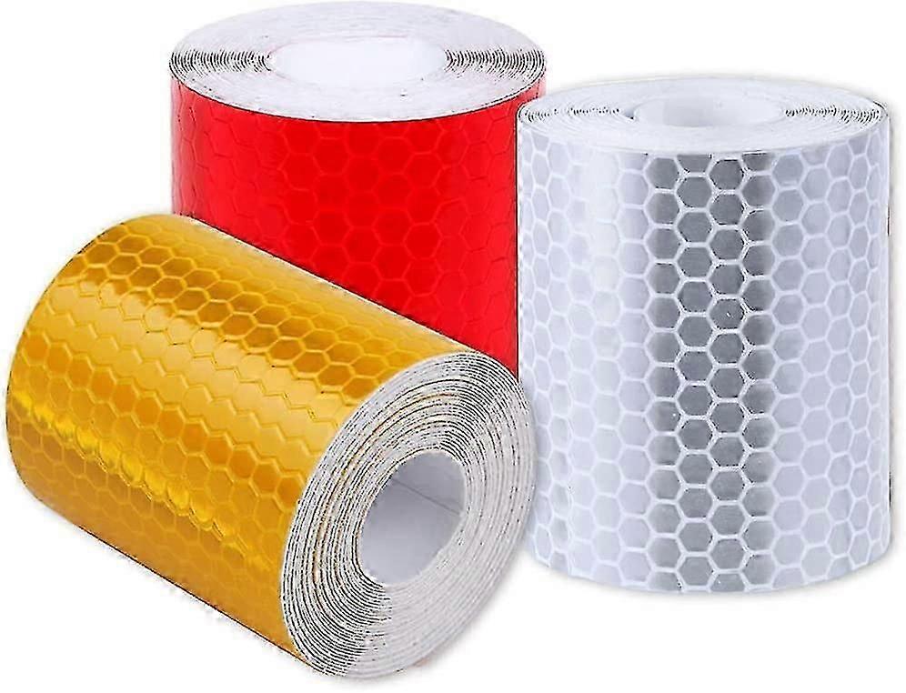 Reflective Tape 3pcs Wanxida Reflective Tape Safety Reflector Tape Warning Night Visibility With Honeycomb Arrow 5cm X 3m KB
