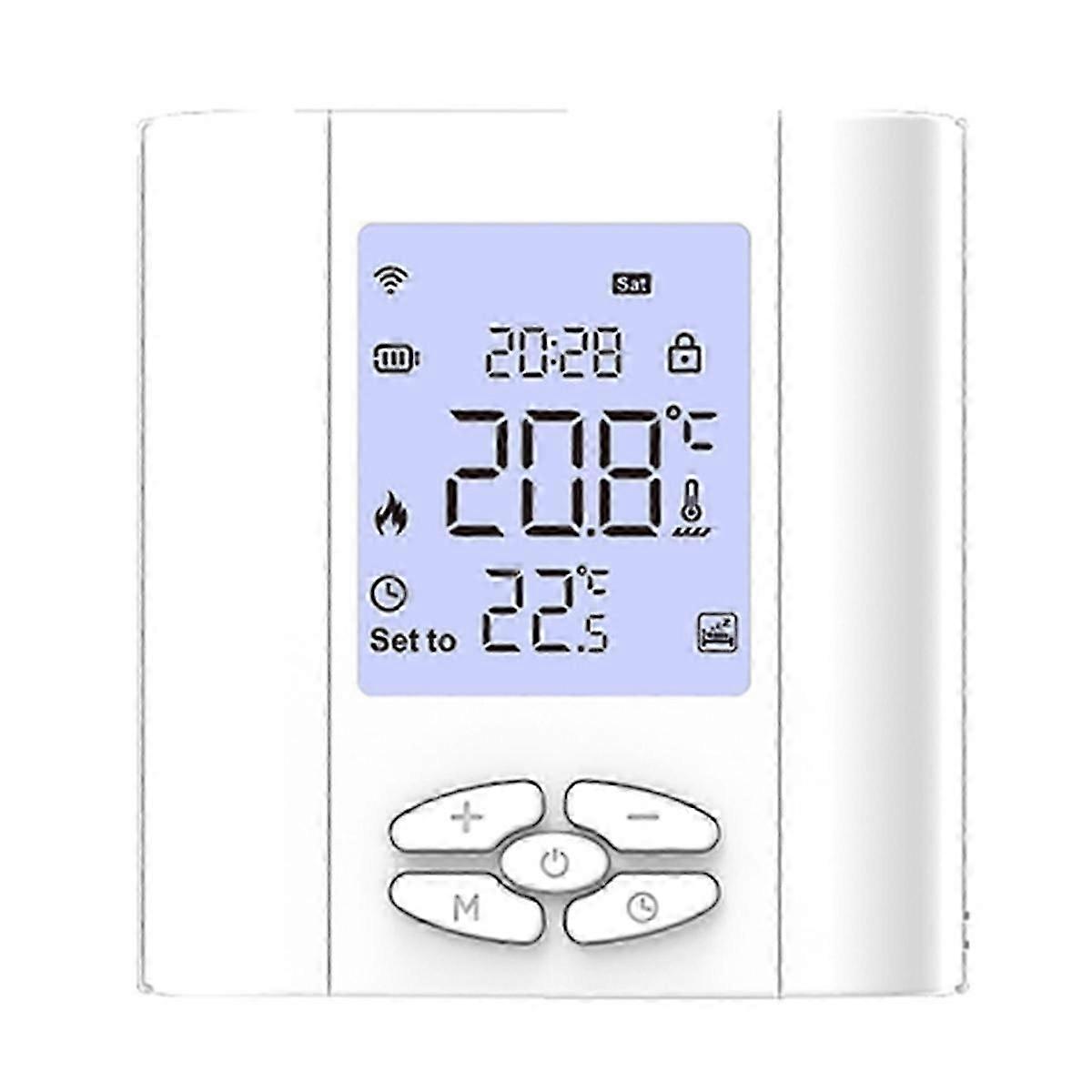 ZigBee Battery-Powered Thermostat for Water Gas Boiler Smart Tuya Wireless Temperature Controller for Alexa