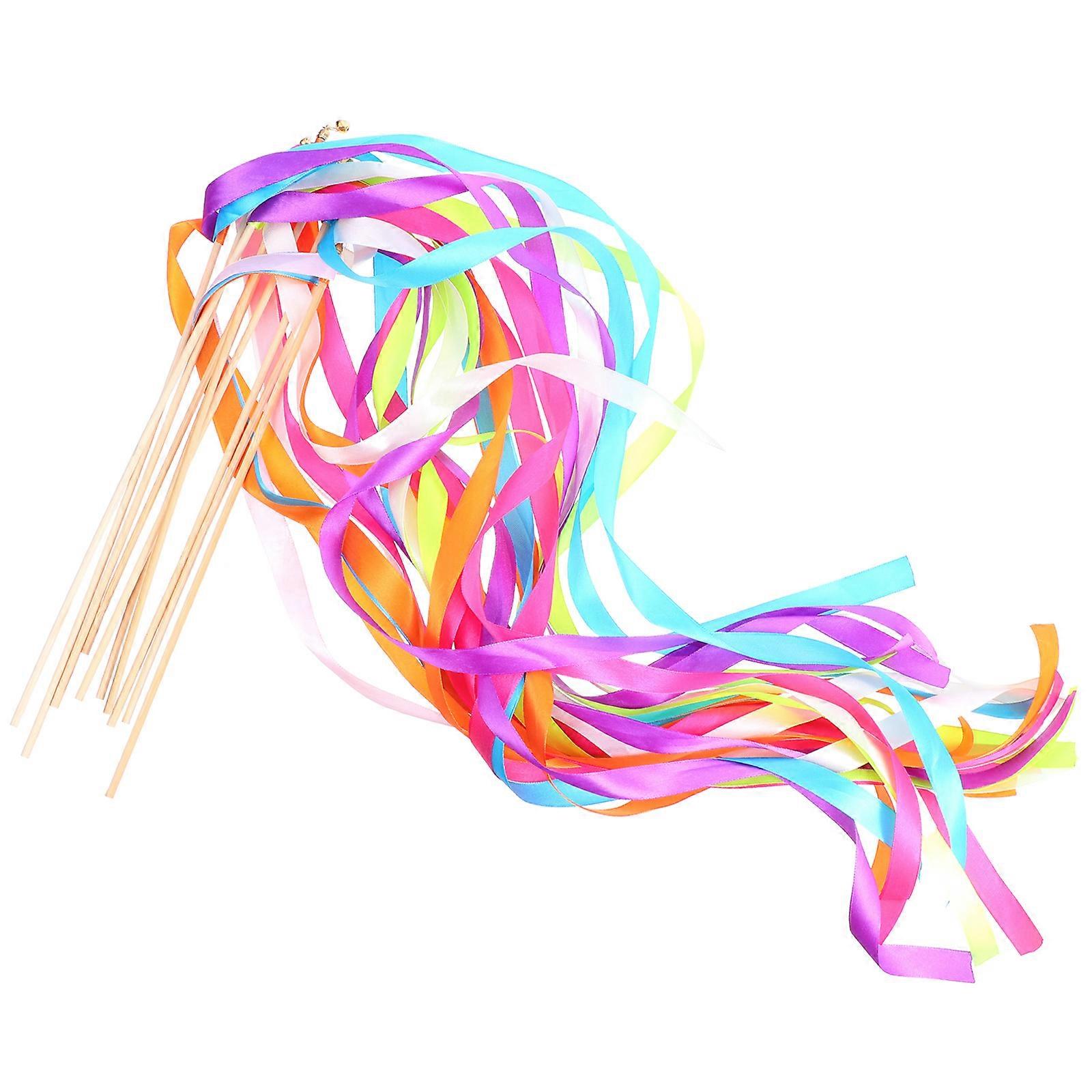 Festival Ribbon Sticks,Enhance Atmosphere of Events,Ergonomic Wooden Grips