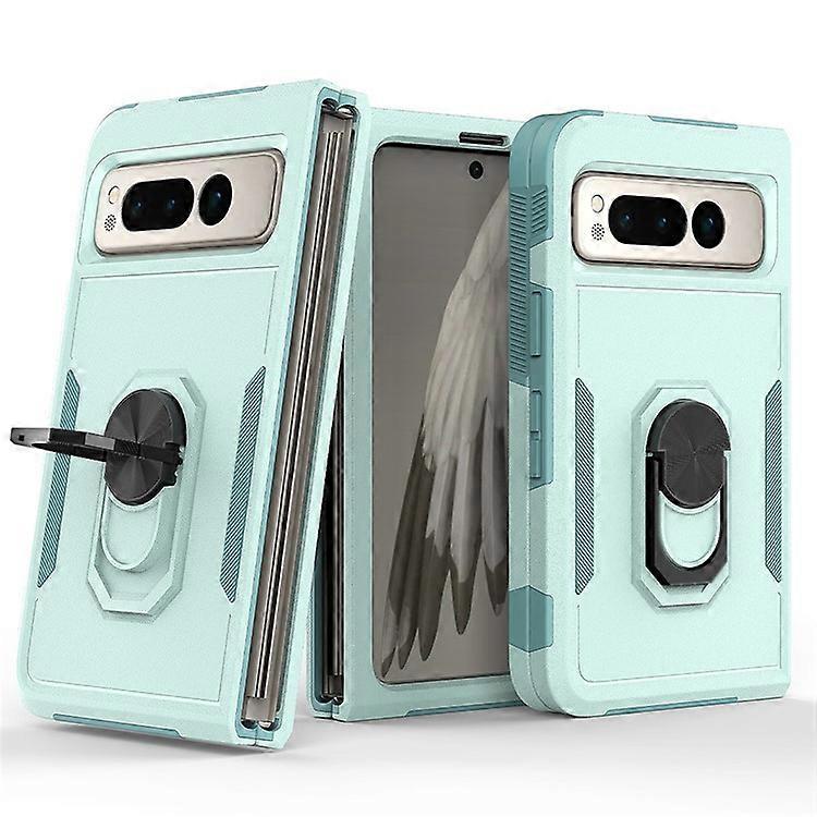 Shockproof Case Compatible For Google Pixel Fold Ring Kickstand Cover PC+TPU Hybrid Phone Case