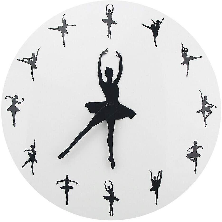 Ballerina Wall Clock Ballet Dancing Hanging Decor Clock Dancer Home Decor Gift