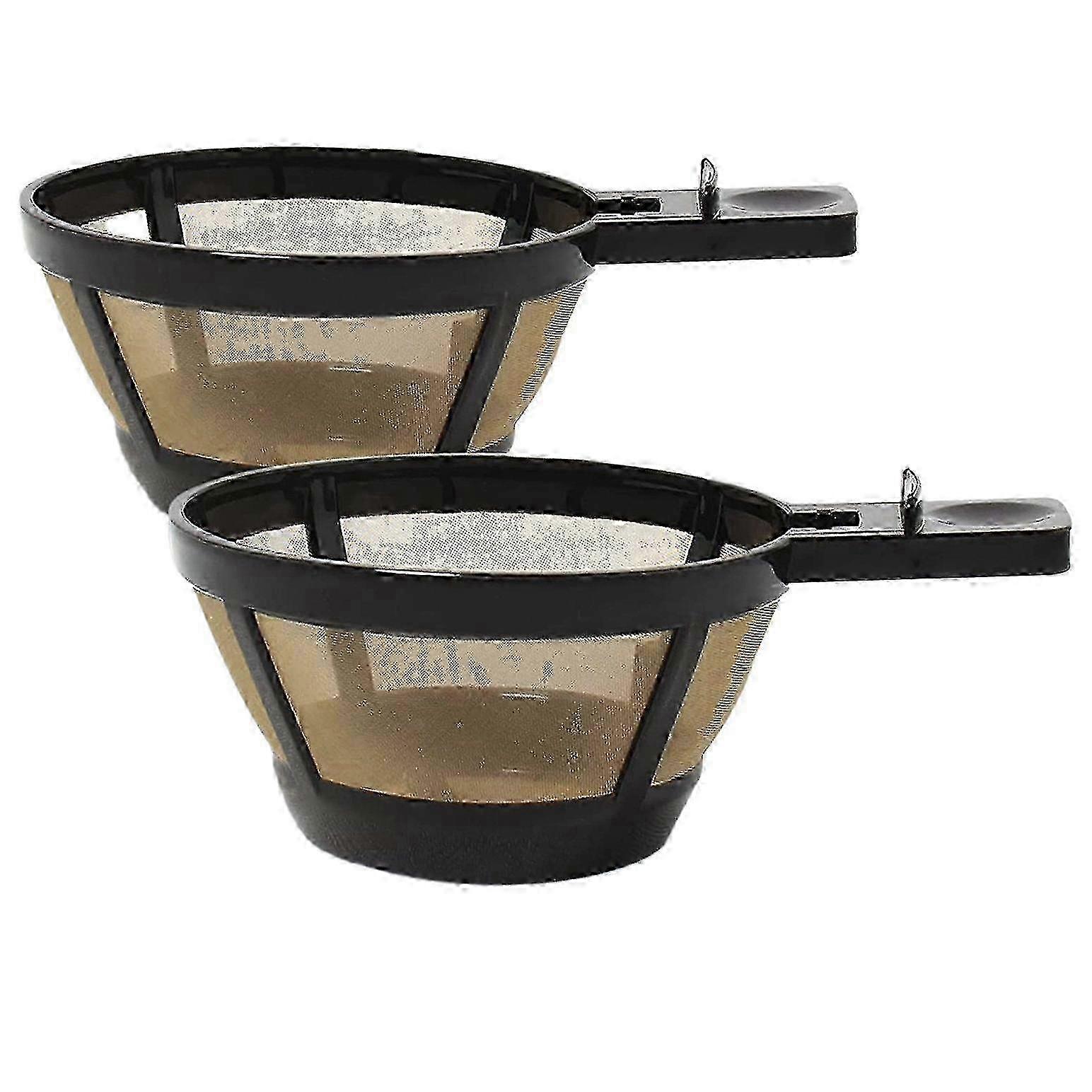 Set of 2 Reusable Single Serve Brew Replacement Coffee Filters for Compatible Two-Way Brewing Machines