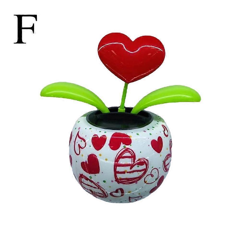 Love(F)$Solar Apple Flower Solar Automatic Swinging Sunflower Ornaments